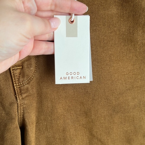 NWT Good American Bronze Cropped Denim - Picture 3 of 7